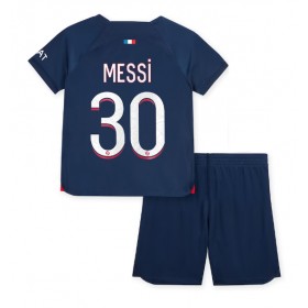 Baby Fußballbekleidung Paris Saint-Germain Lionel Messi #30 Heimtrikot 2023-24 Kurzarm (+ kurze hosen)